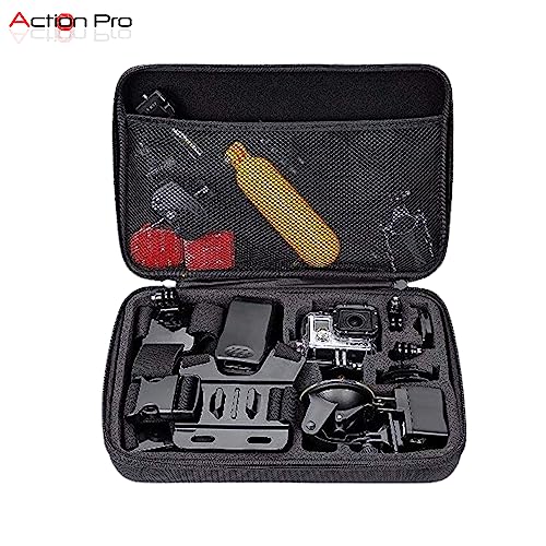 Action Pro حقيبة حمل كبيرة الحجم متوافقة مع كاميرات GoPro Hero 13 12 11 10 9 8 7 6 5 4 3+ 3 SJCAM YI Noise Play DJI OSMO وغيرها من كاميرات الحركة - Image 4