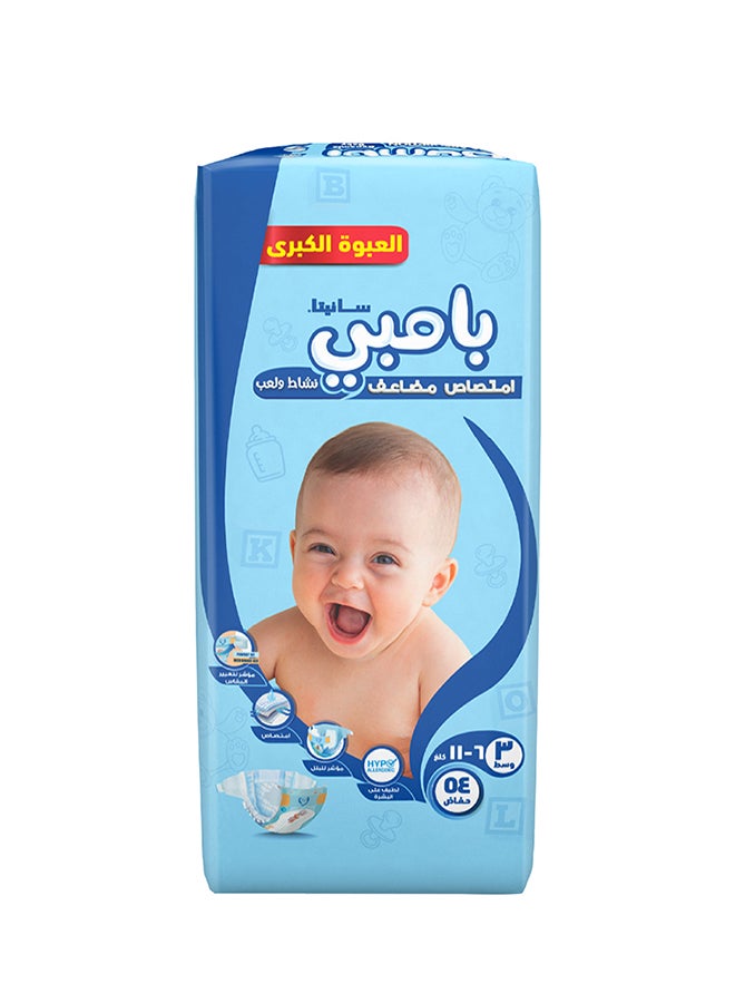 Sanita Bambi Baby Diapers Giant Pack Size 3, Medium, 6-11 KG, 54 Count - Image 4