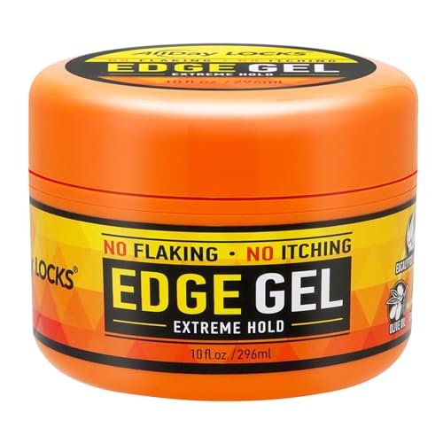 AllDay Locks Edge Gel 10 oz  Extreme Hold Moisturizing Edge Control Smoother  Eucalyptus Rosemary Olive Oil  No Frizz Flakes or Grease  Sleek n Slay Edge  Baby Hairs  10 oz