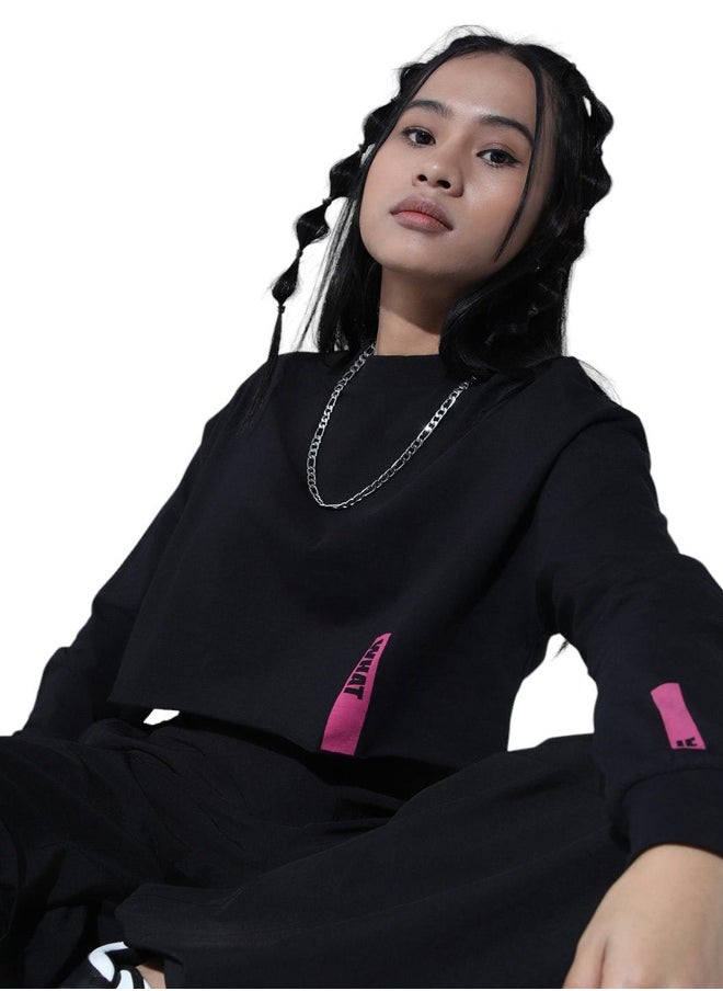 Hubberholme Women Black T-Shirts - Classic Casual and Versatile  - Image 2