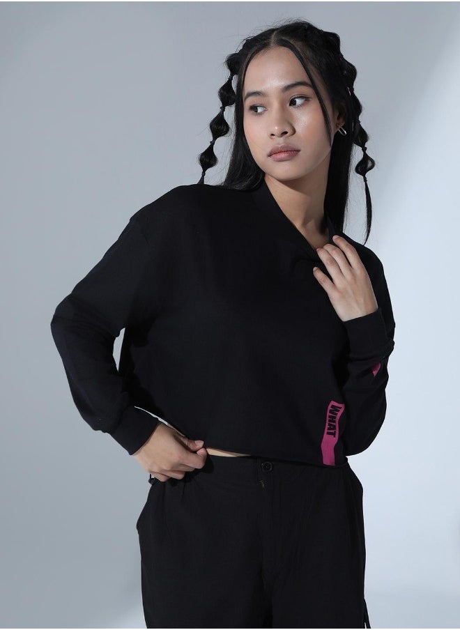 Hubberholme Women Black T-Shirts - Classic Casual and Versatile  - Image 3