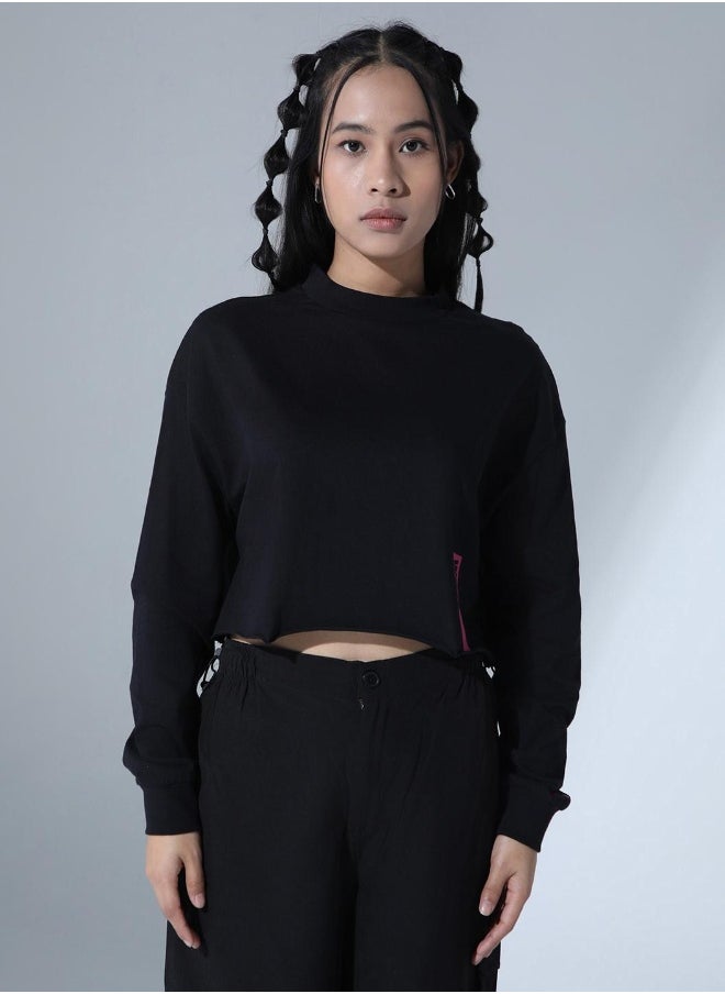 Hubberholme Women Black T-Shirts - Classic Casual and Versatile  - Image 5