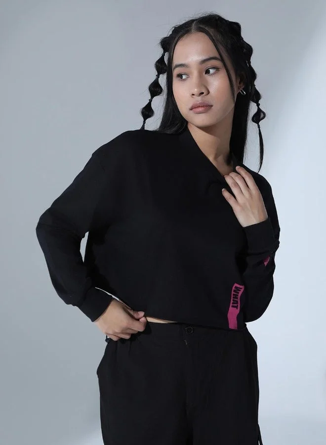 هوبرهولمي تيشيرت نسائي أسود كلاسيكي كاجوال متعدد الاستخدامات