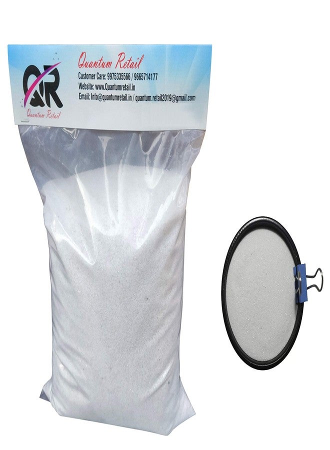 Quantum Retail Sugar Size White Quartz Sand Gravel & Substrate for Aquarium Decoration, Home and Garden Decor & Vase fillers (2 KG) - Image 1
