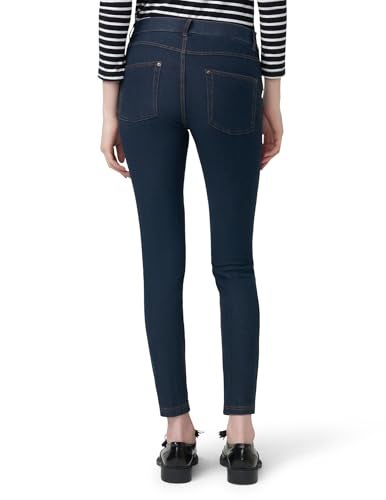 HUE Women's Essential Denim Leggings - Pull On Stretch Jeans (Deep Indigo Wash, Large) - Image 2