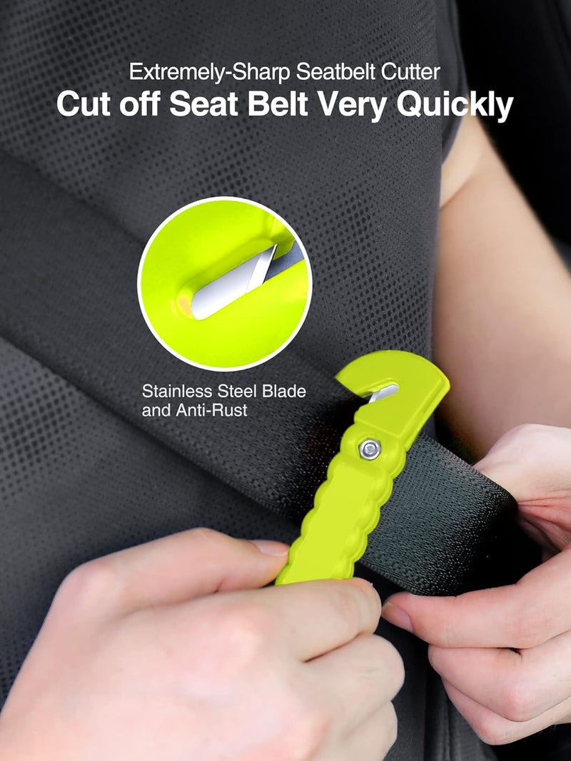 Luxtude Car Window Breaker and Seatbelt Cutter, Car Emergency Escape Tool with Glass Breaker Seat Belt Cutter, 2-in-1 Car Safety Hammer, Premium Carbon Steel Automotive Life Rescue Tools Kit, 2 Packs - Image 3