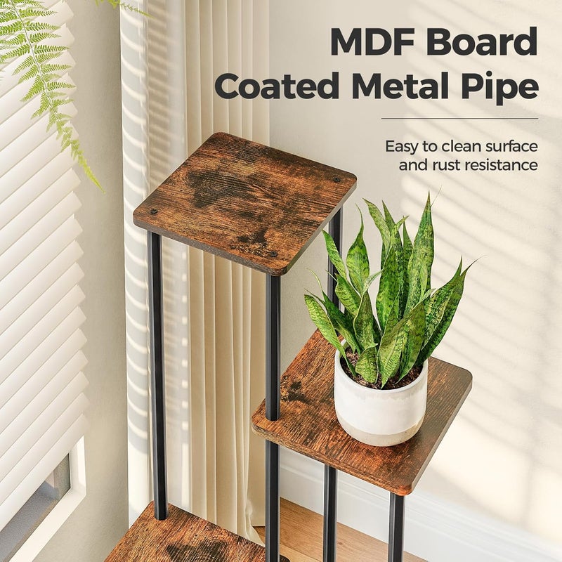 Bamworld Tall Plant Stand Indoor 6 Tier Plant Holder for Multiple Plants Corner Shelf Stand for Patio Garden Balcony Living Room Bedroom Brown - Image 5