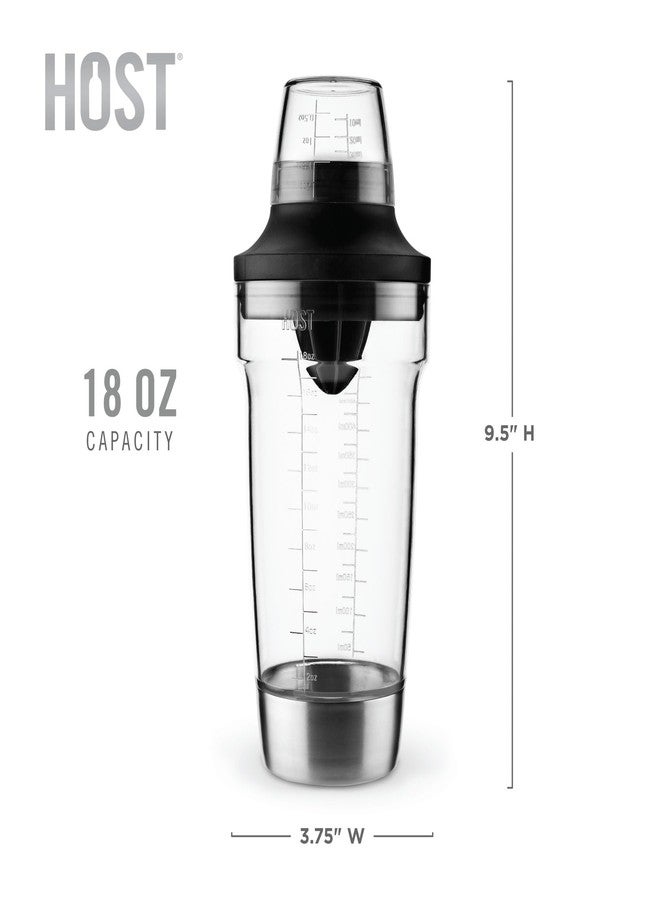 Host All in One Cocktail Shaker Set with Measurements, Reamer, Bottle Opener, Strainer and Jigger for Cold Brew Cocktails, Home Bar, Bartending, Camping, Picnic, Outdoor Party, On the Go, 18 oz - Image 4