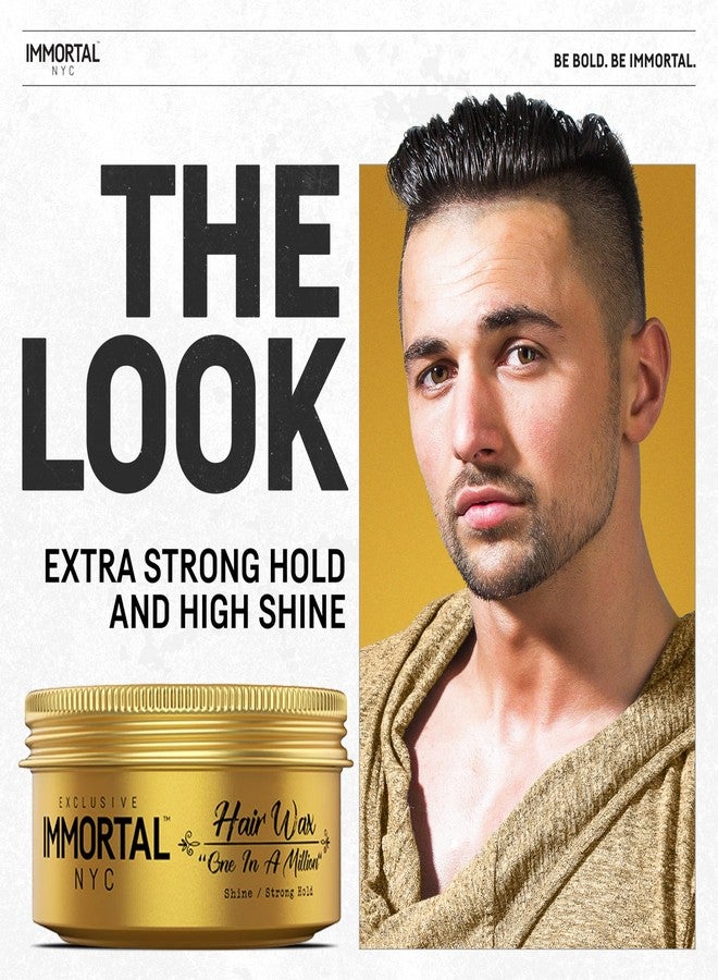 Immortal NYC One In A Million Hair Styling Product - 8 out of 9 Holding Ability, High Shine - All Natural Water-Based Formula for Men, No Residue, Suitable for All Hair Types - Image 2