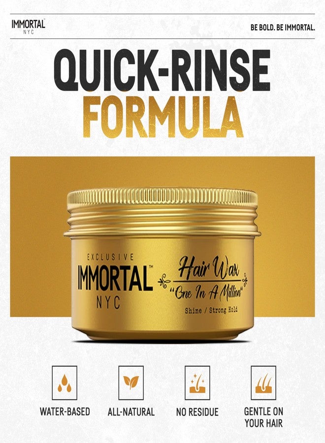 Immortal NYC One In A Million Hair Styling Product - 8 out of 9 Holding Ability, High Shine - All Natural Water-Based Formula for Men, No Residue, Suitable for All Hair Types - Image 4