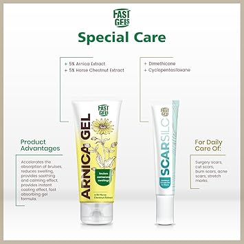 novaclear جل أرنيكا فاست 50 جرام للعناية بالبشرة مع الكدمات والانتفاخ - Image 3