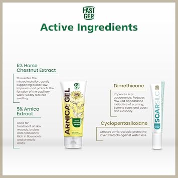 novaclear جل أرنيكا فاست 50 جرام للعناية بالبشرة مع الكدمات والانتفاخ - Image 4