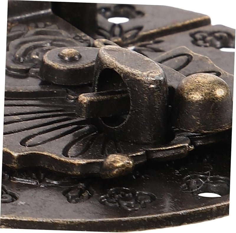 Vintage Antique Wooden Box Hasp Latches 2 Pack Small Padlock Buckle For Jewelry Tool Box - Image 4