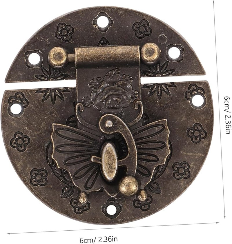 Vintage Antique Wooden Box Hasp Latches 2 Pack Small Padlock Buckle For Jewelry Tool Box - Image 5