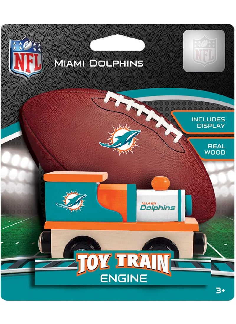 MasterPieces MasterPieces Wood Train Engine  NFL Miami Dolphins  Officially Licensed Toddler  Kids Toy  - Image 2