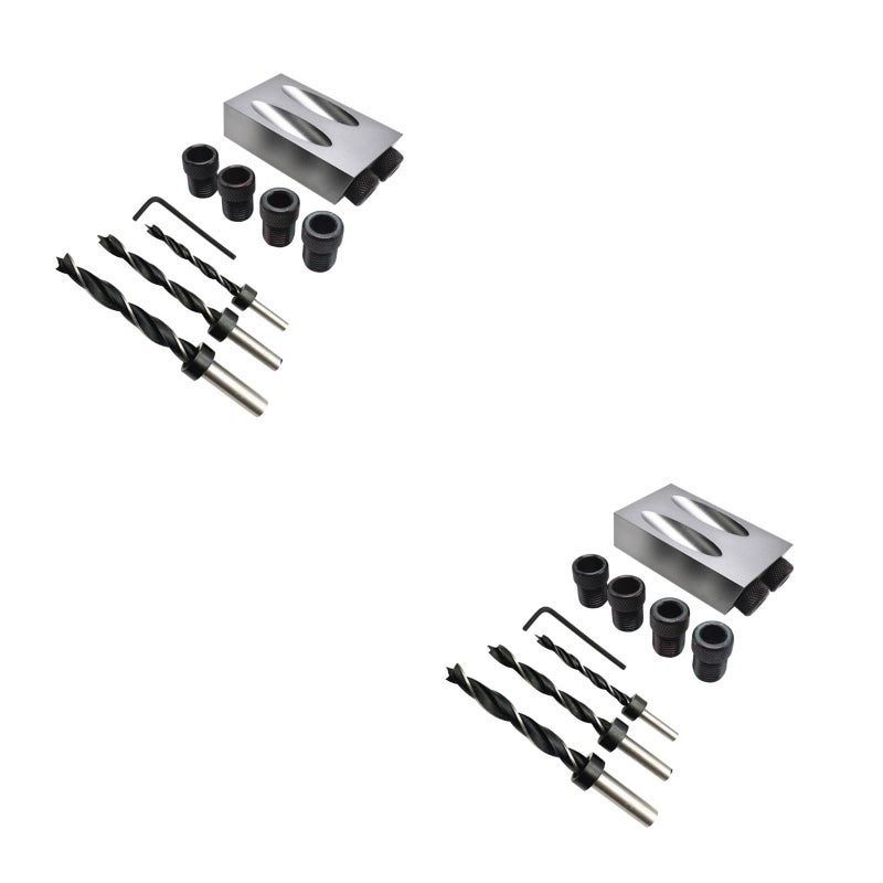 68 PCS Per Set Small Size Woodworking Use Hole Drill Use 15 Degree Angle Inclined Hole Grey - Image 1
