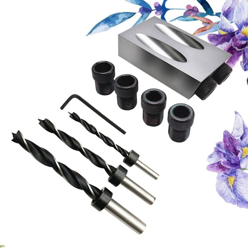 68 PCS Per Set Small Size Woodworking Use Hole Drill Use 15 Degree Angle Inclined Hole Grey - Image 5