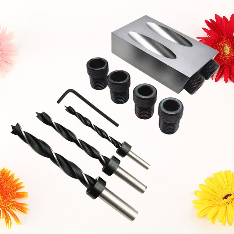 68 PCS Per Set Small Size Woodworking Use Hole Drill Use 15 Degree Angle Inclined Hole Grey - Image 3