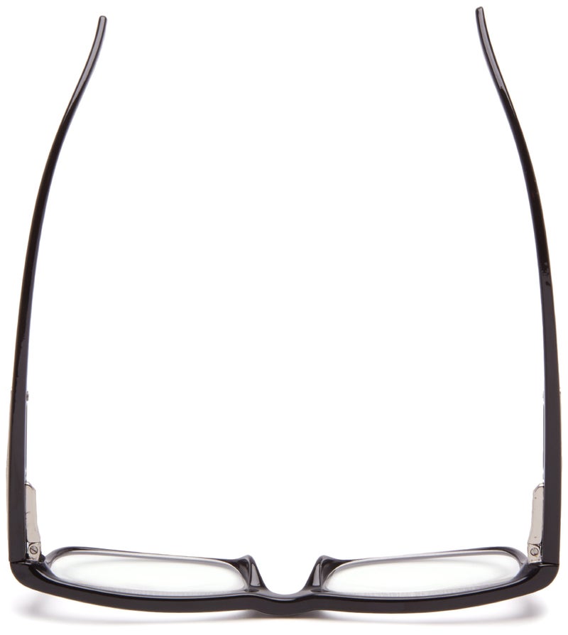 Foster Grant Men's Brandon Rectangular Reading Glasses, Shiny Black/Transparent, 50 Mm US - Image 5