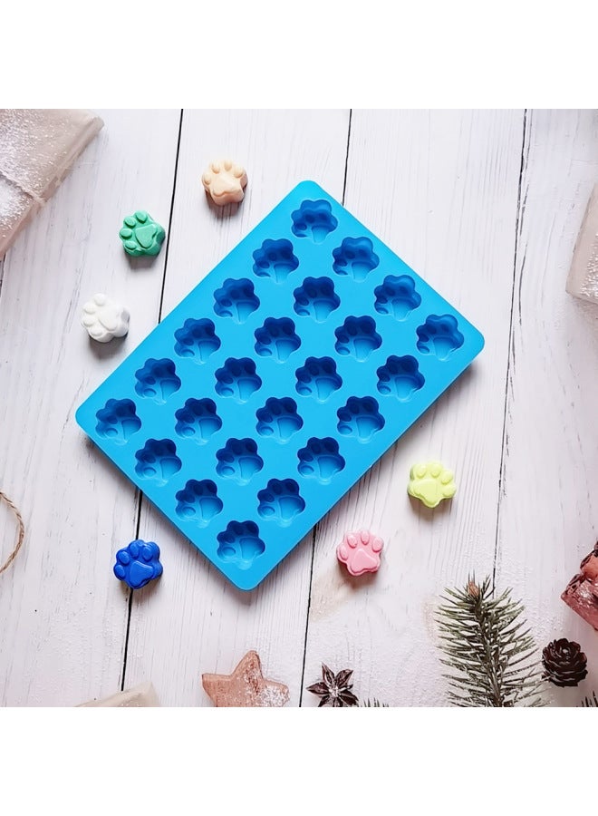 24 Consecutive Cat Paw 659 Chocolate Cookie Silicone Mold Candy Pudding Dessert Mold Cake Baking Utensils-Color:Rice Powder - Image 3