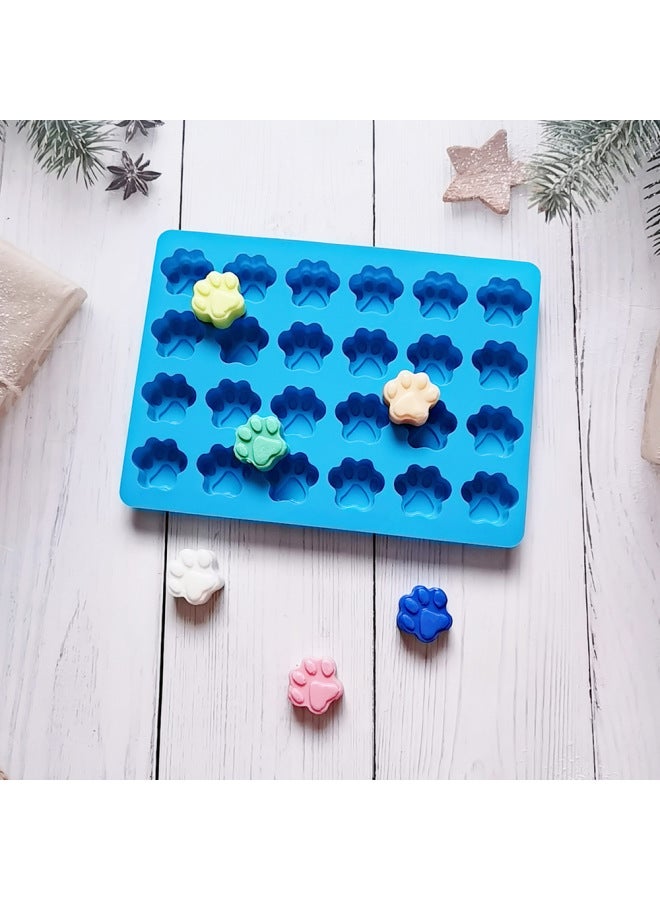 24 Consecutive Cat Paw 659 Chocolate Cookie Silicone Mold Candy Pudding Dessert Mold Cake Baking Utensils-Color:Rice Powder - Image 4