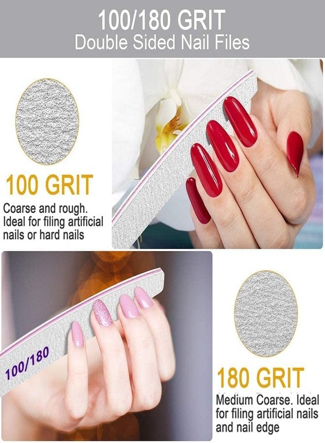 نيل ويند مبارد وملمعات أظافر NAILWIND، قابلة لإعادة الاستخدام، حبيبات 100/180، وجهان، قابلة للغسل، أدوات مانيكير لأظافر البولي، جل تمديد الأظافر، وأظافر الأكريليك، أدوات منزلية (حبيبات 100/180، وجهان، 3 قطع) - Image 3