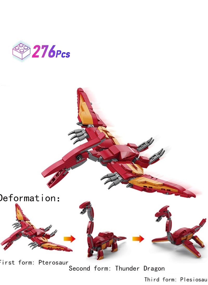 276pcs Pterosaur Model Set Building Blocks Creative Diy Simulation Collection Building Assembly Toys Children Gift Home Decorations  - Image 1
