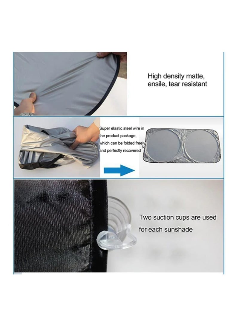 Car and Truck Windshield Sun and Wind Shade (70 x 150 cm) – Reflective Sunshade Cover - Image 4