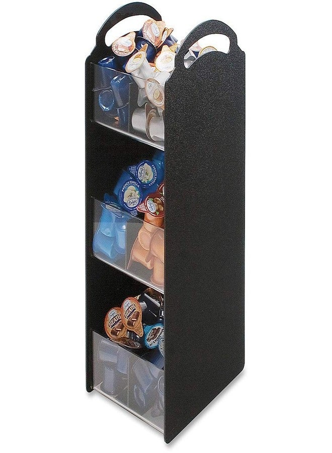 Vertiflex Commercial Grade Compact Condiment Organizer, 6 Compartments, 6.13 x 8 x 18, Black - Image 1