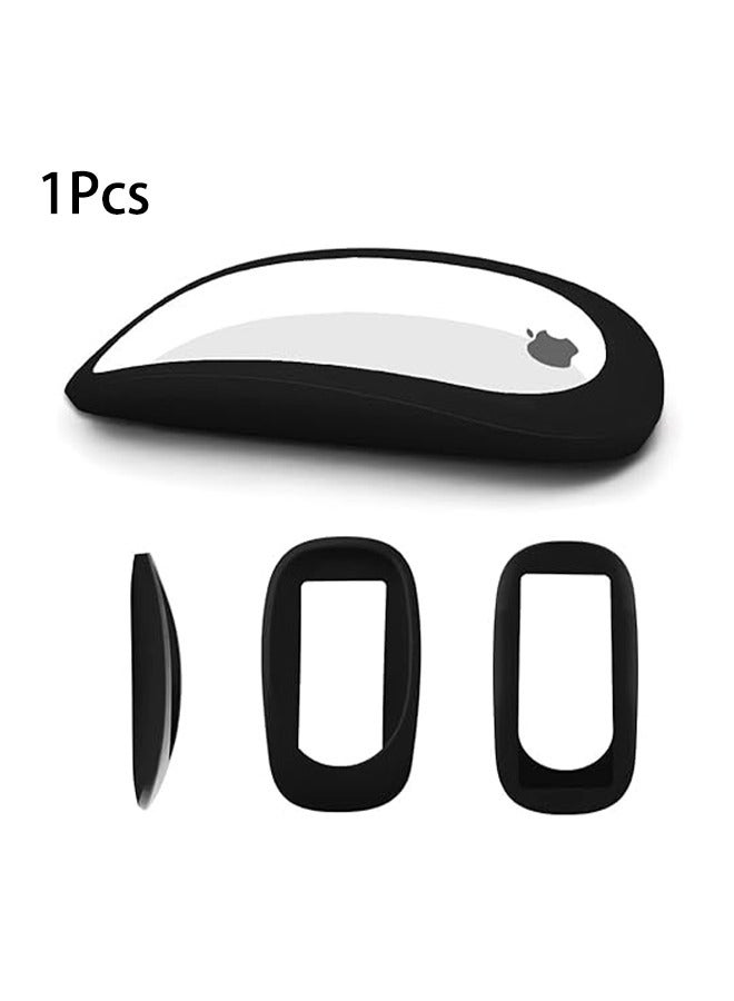Silicone Case Cover Protective for Apple Magic Mouse 2 & Apple Magic Mouse 1 Soft Protective Case for Apple Magic iPad Mouse Ultra Thin Cover Silica Gel  Anti-Drop Mouse Accessories (Black)  - Image 1