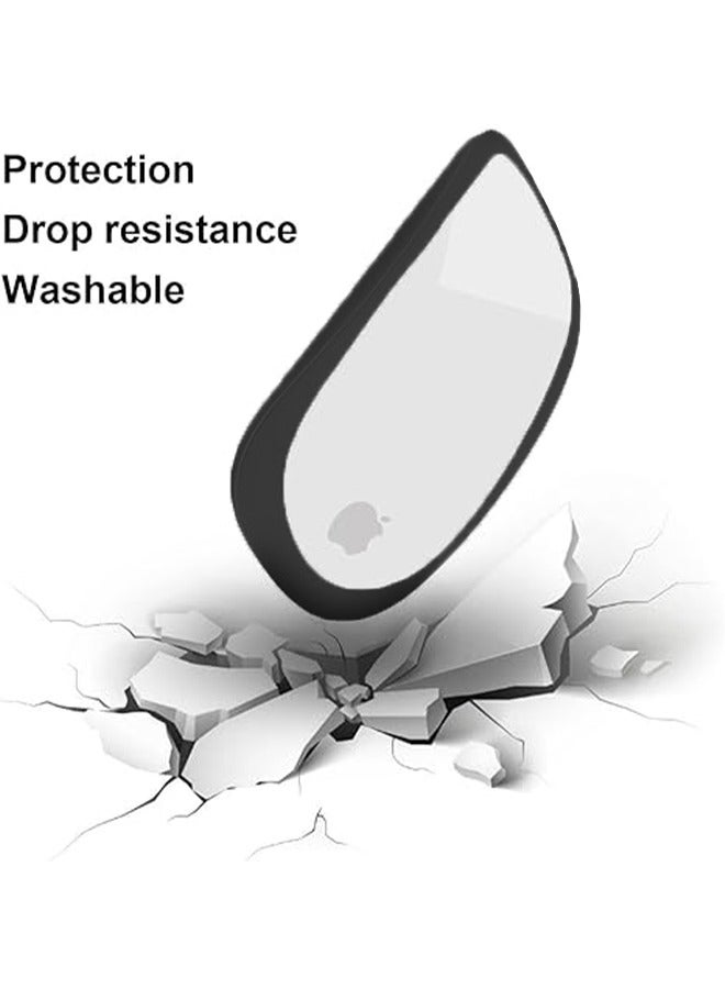 Silicone Case Cover Protective for Apple Magic Mouse 2 & Apple Magic Mouse 1 Soft Protective Case for Apple Magic iPad Mouse Ultra Thin Cover Silica Gel  Anti-Drop Mouse Accessories (Black)  - Image 3