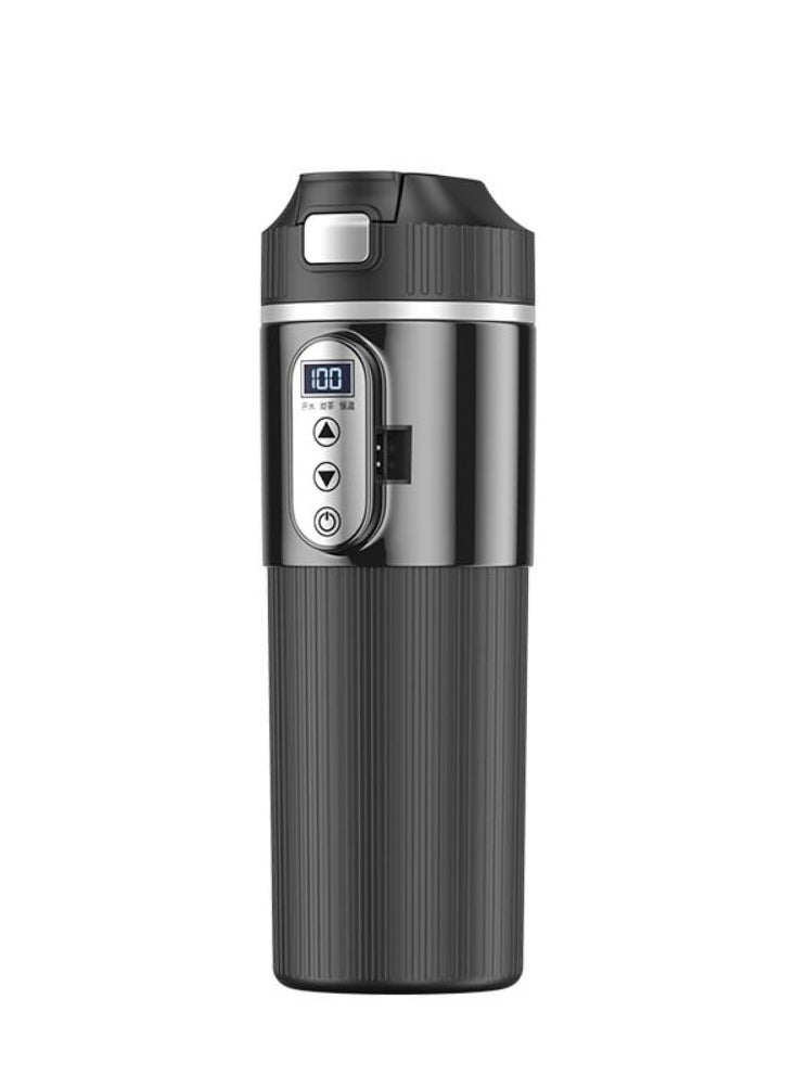 Excefore 12V/24V Car Heating Cup, 500ML Portable Electric Water Boiler, 304 Stainless Steel, Digital Display, Anti-Spill Lid, Leakproof, Variable Temperature Control, Ideal for Car/Truck Travel  - Image 1