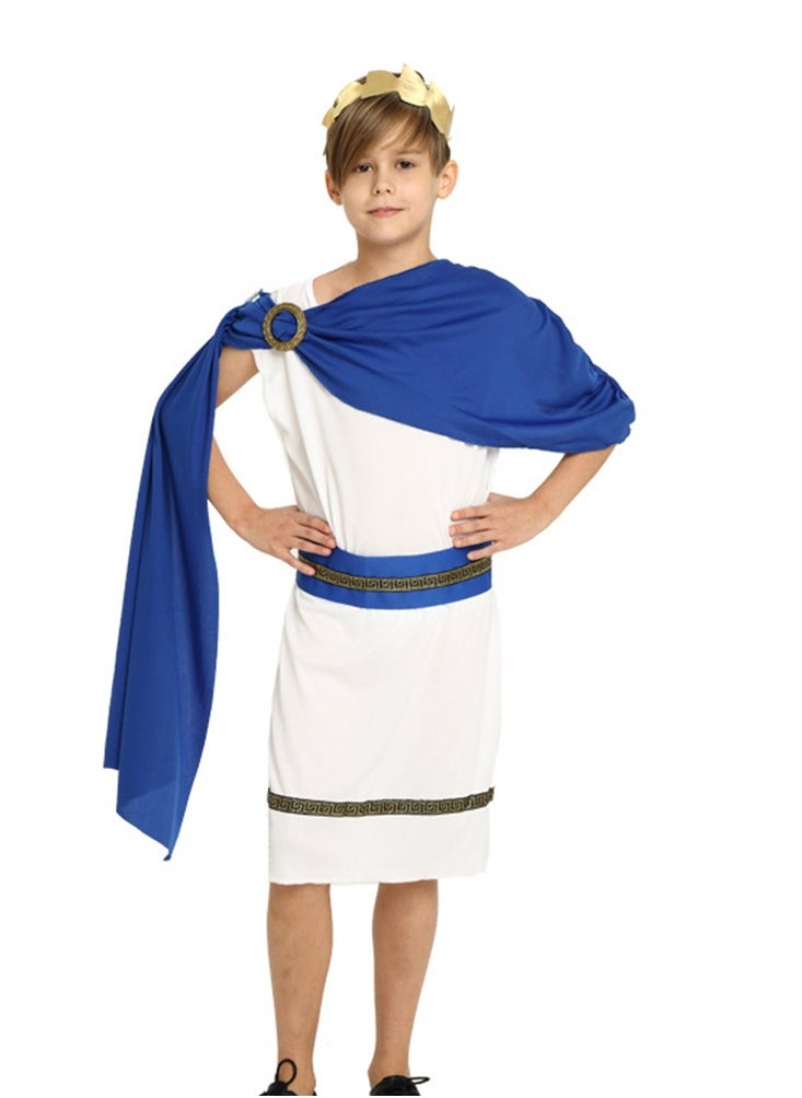 Al Aoyama Greek Toga Costume for Kids Roman Halloween Nobility Boy Cosplay Kids' Roman Outfit  - Image 1
