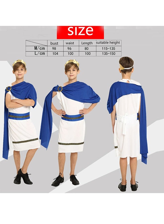 Al Aoyama Greek Toga Costume for Kids Roman Halloween Nobility Boy Cosplay Kids' Roman Outfit  - Image 2