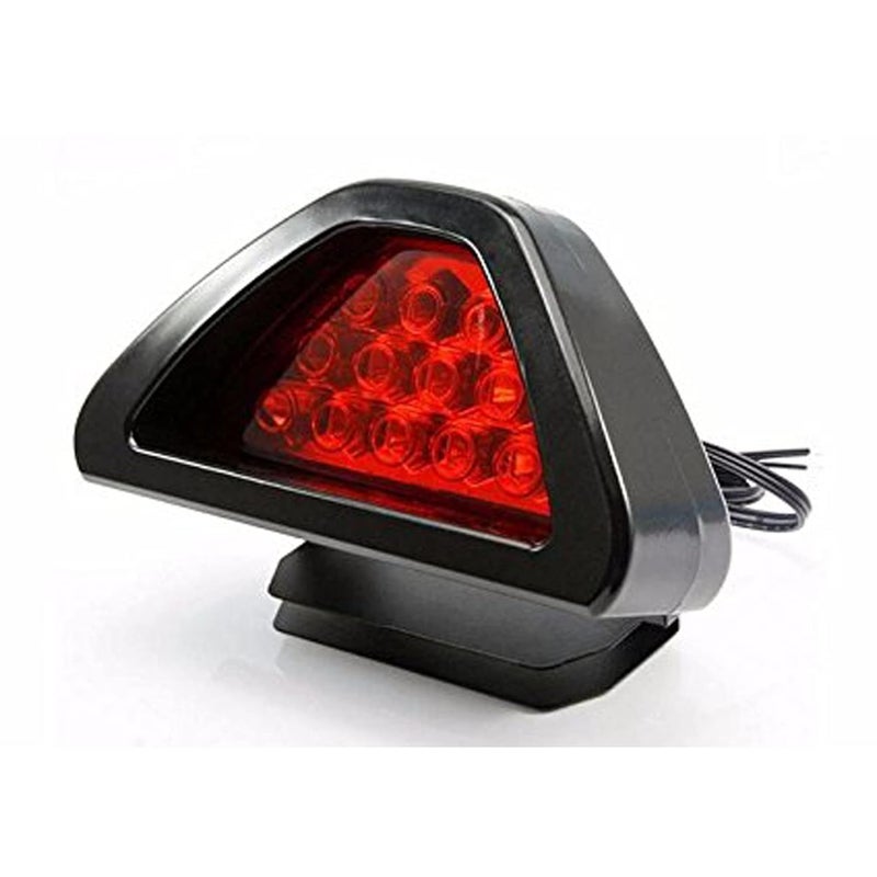 DHANVINE Triangular LED Brake/Tail/Warning/Flashing Light 12LED RED Color Compatible with Tata Safari Dicor - Image 1
