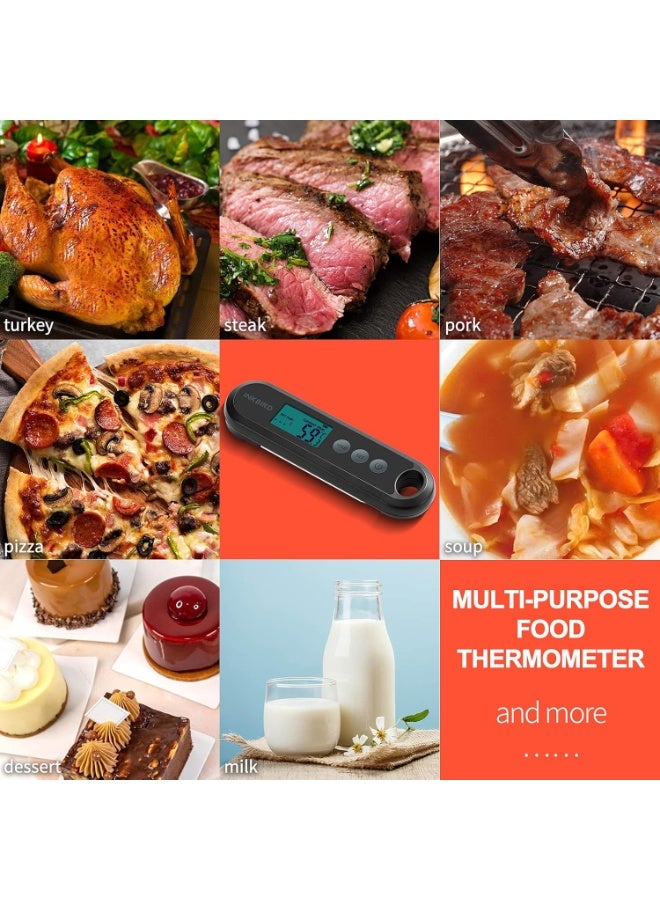 إنك بيرد ميزان حرارة الطعام الرقمي من اينك بيرد، مجسات خارجية، قراءة فورية، مقياس حرارة اللحوم، اضاءة خلفية كبيرة LCD، تنبيهات درجة الحرارة، ميزة النوم التلقائي، معايرة مثالية لطهي اللحوم والاسماك والحساء - Image 2