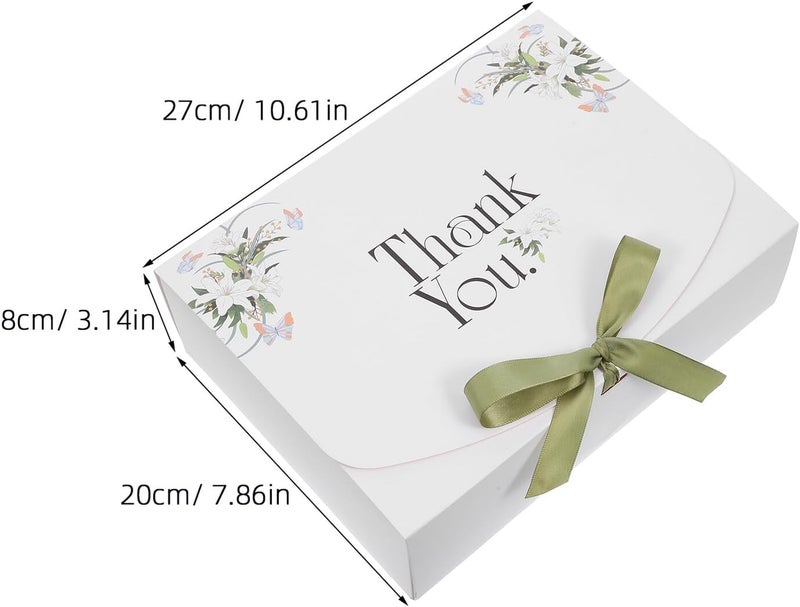 MINAOLULUS 10pcs Ribbon Paper Boxes with Lid for Birthday and Wedding Party Favor Bags, Decorative Mini Goodie Bags for Shower and Special Occasions - Image 2