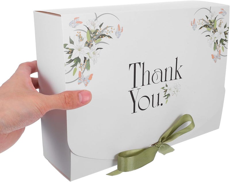 MINAOLULUS 10pcs Ribbon Paper Boxes with Lid for Birthday and Wedding Party Favor Bags, Decorative Mini Goodie Bags for Shower and Special Occasions - Image 4