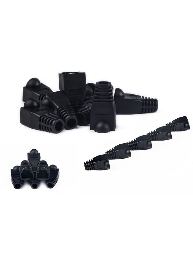 BURAQ Network Cable Boots Cap Cover for RJ45, Black (100 pcs in one packaging , the price is for 100 pcs)(Black) - Image 3
