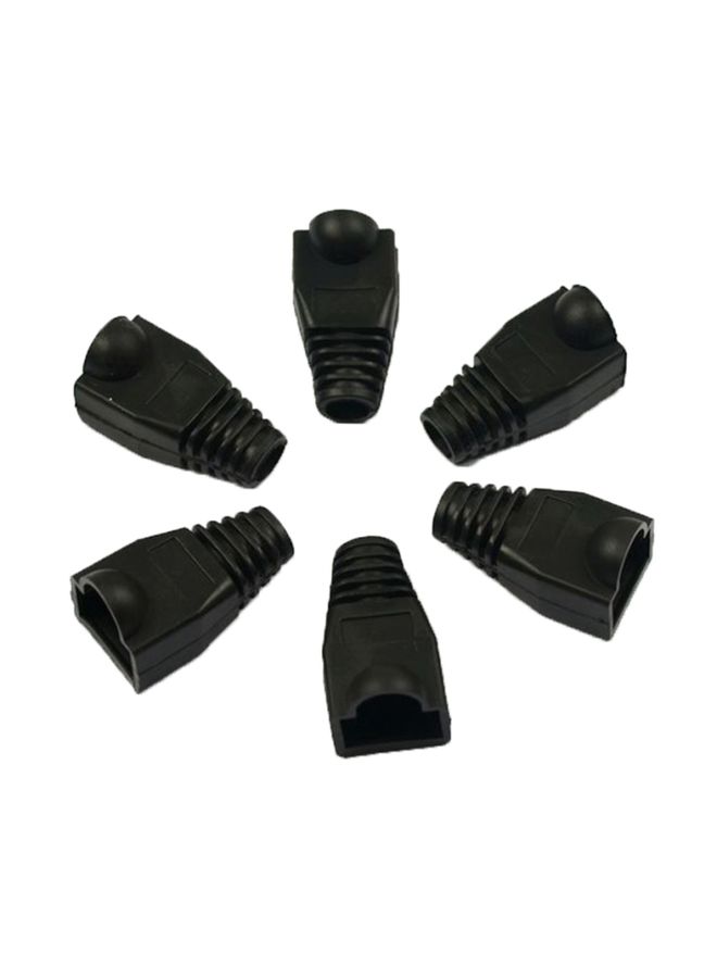 BURAQ Network Cable Boots Cap Cover for RJ45, Black (100 pcs in one packaging , the price is for 100 pcs)(Black) - Image 2