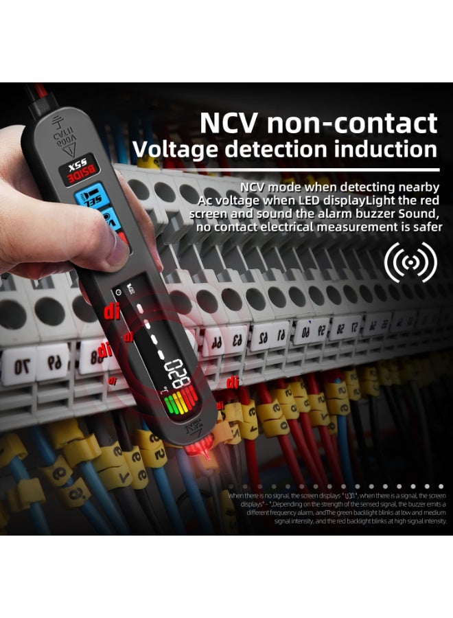 بي سايد جهاز قياس الجهد الكهربائي BSIDE S5X الذكي متعدد الاستخدامات بشاشة ملونة وقلم قابل لإعادة الشحن، لقياس السعة، والصمام الثنائي، وVFC، والأوم، ودرجة الحرارة المحيطة، مع مصباح يدوي - Image 4