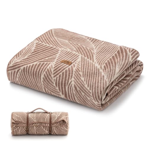 Molithe 100 Wool Blanket 62 x 86 Warm Thick Washable Military Wool Blanket Great for Camping Outdoors Sporting Events Survival Kits - Image 1