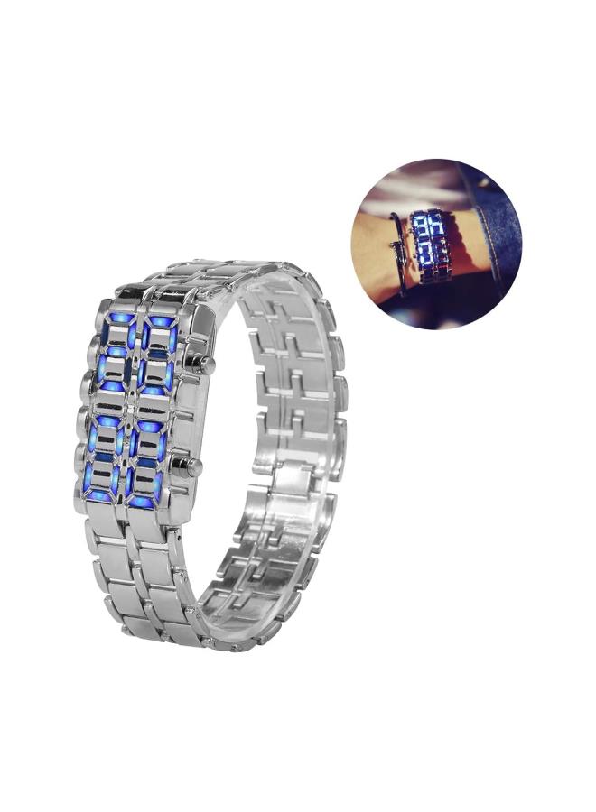 Fashion Men's Novelty Lava Watch, Electronic Couple Digital LED Lighting Steel Bracelet Watches(#3)  - Image 1