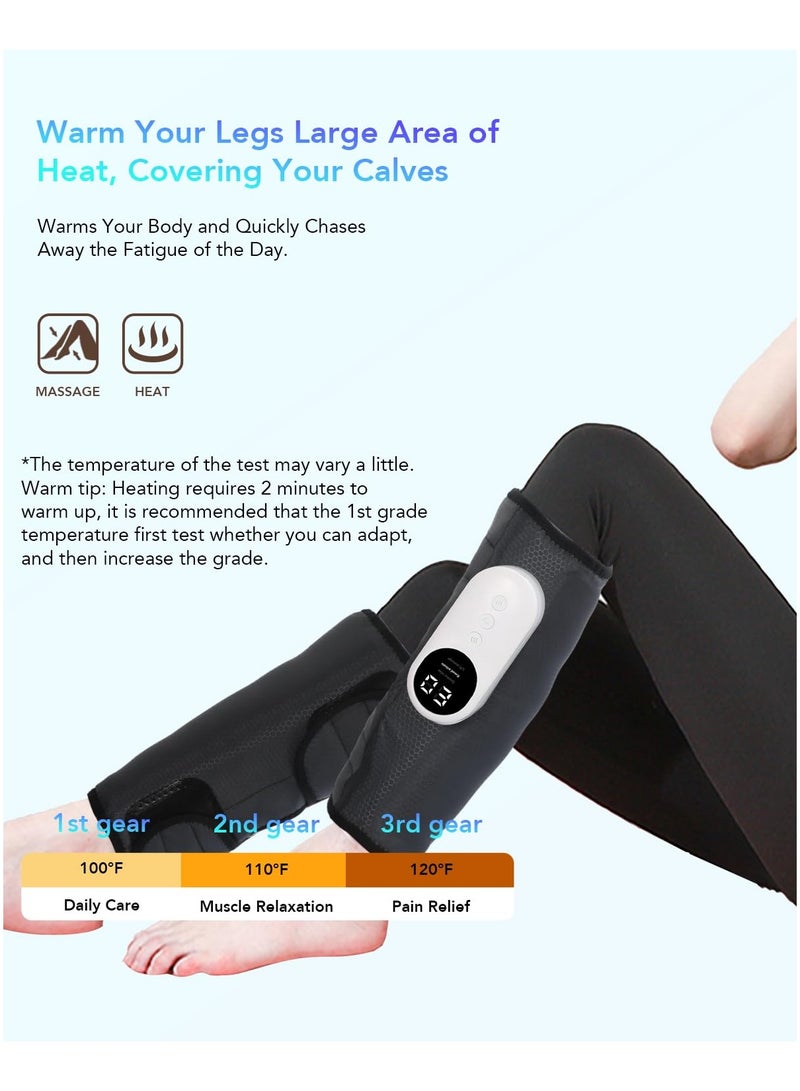 Generic 2Pcs Electric Leg Massager Leg Shaping Wireless Air Compression Heating Calf Massager with 3 Modes 3 Intensities Arm Body Circulation Muscle Relaxation Varicose Veins Physiotherapy - Image 5
