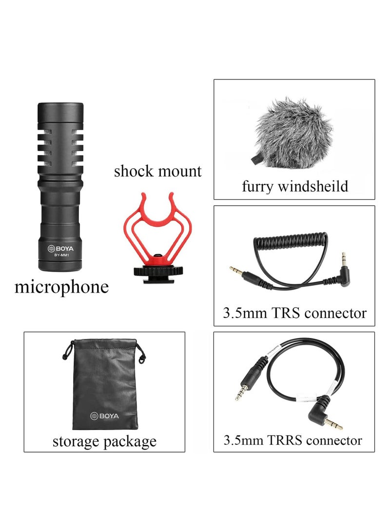 BOYA On Camera Shotgun Video Microphone by-MM1 YouTube Vlogging Facebook Livestream Recording Mic for iPhone Huawei Android Smartphone - Image 3