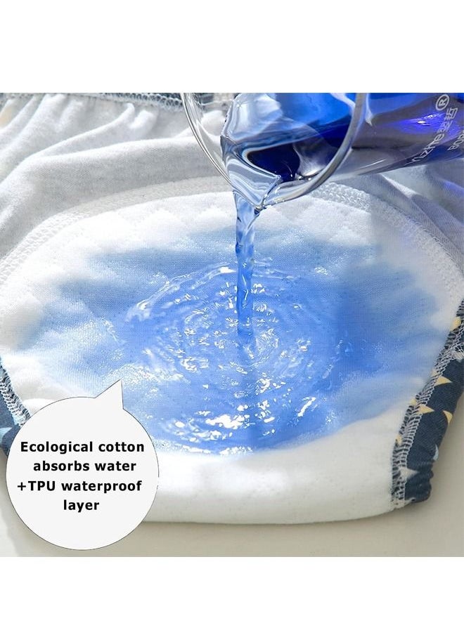 Beauenty 6PCS Baby Potty Training Pants, Breathable Potty Training Underwear, Toddler Training Underwear For 0-3 Years Boy And Girls Strong Absorbent Cotton Training Pants (L, Boy)  - Image 2