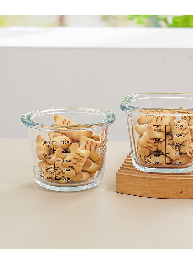 Bincoo 4 PCS Square Baby Food Containers(Max 160ml), Reusable Infant Food Storage Jars, Small Snack Container with Lids for Infant & Babies, Microwave & Dishwasher Friendly - Image 3