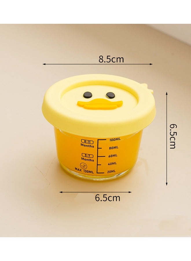 Bincoo 4 PCS Square Baby Food Containers(Max 160ml), Reusable Infant Food Storage Jars, Small Snack Container with Lids for Infant & Babies, Microwave & Dishwasher Friendly - Image 5
