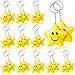 Vertintong 24 Pcs Star Stress Ball Bulk Smile Face Keychain Foam Stress Relief Squeeze Toys Fidget Anxiety Anger Relief at Workschoolhome Perfect Easter Basket Stuffers Party FavorsYellow - Image 2