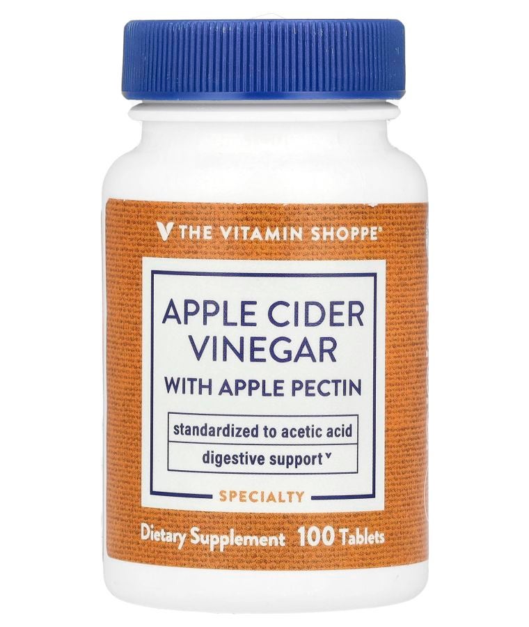 The Vitamin Shoppe Apple Cider Vinegar With Apple Pectin 100 Tablets